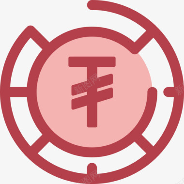图格里克货币要素4红色图标图标