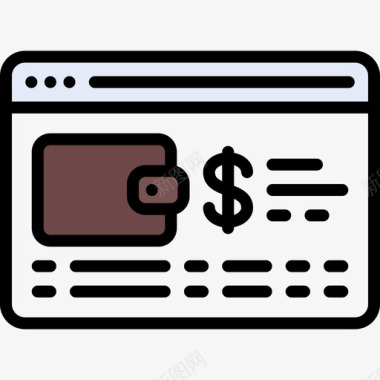 钱包金融11线性颜色图标图标