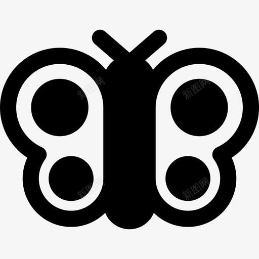 蝴蝶动物24填充物图标svg_新图网 https://ixintu.com 动物24 填充物 蝴蝶