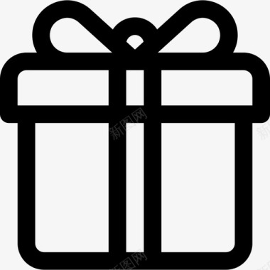 礼品盒购物和商业10直系图标图标