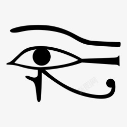 杰特荷鲁斯之眼古代文字埃及语图标高清图片