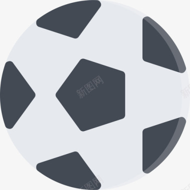 足球运动装备5扁平图标图标