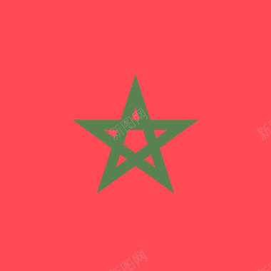 摩洛哥国际旗帜4广场图标图标