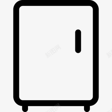 冰箱家用电器和家具直线型图标图标