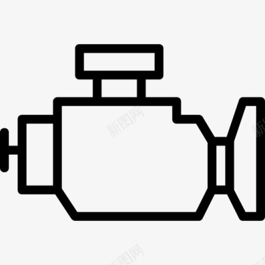 发动机汽车零件2线性图标图标
