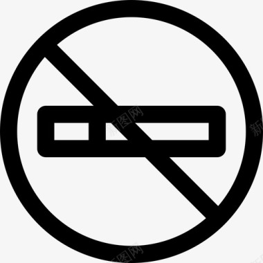 禁止吸烟加油站3直线图标图标