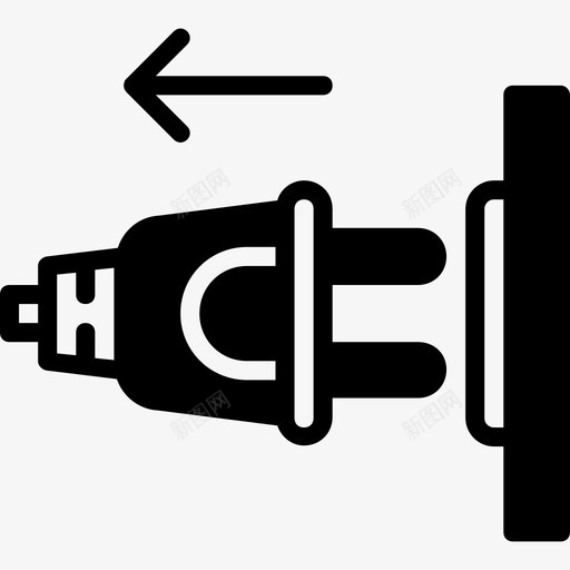 插头连接器电缆3填充图标svg_新图网 https://ixintu.com 填充 插头 连接器电缆3