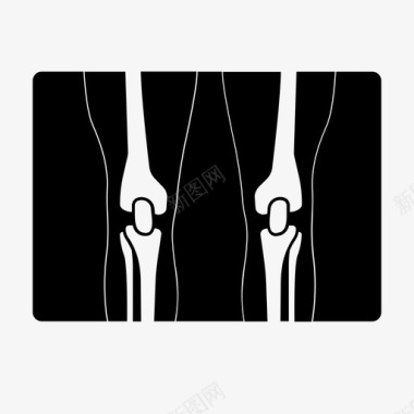 X光骨骼膝盖图标图标