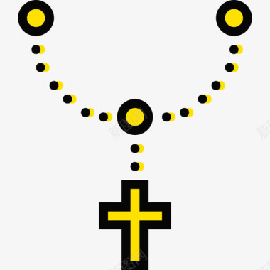 念珠宗教8黄色图标图标