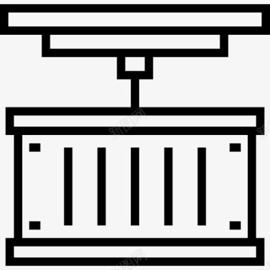 集装箱工厂3线性图标图标