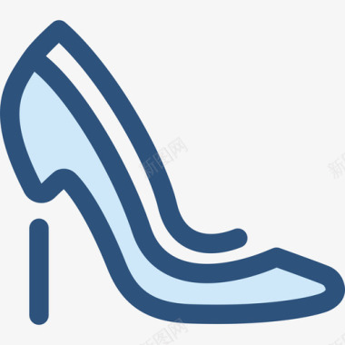 高跟鞋电子商务7蓝色图标图标