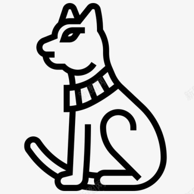 猫动物埃及图标图标