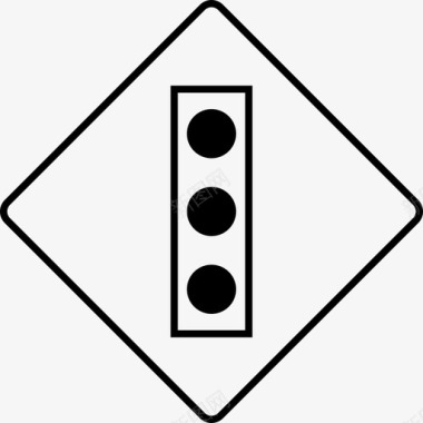 交通灯城市道路图标图标
