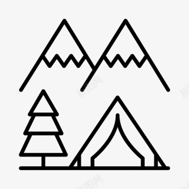 露营营地公园图标图标
