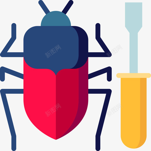 虫子搜索引擎优化在线营销平面图标svg_新图网 https://ixintu.com 平面 搜索引擎优化在线营销 虫子