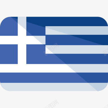 希腊国旗2平坦图标图标