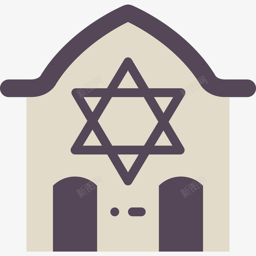 犹太教堂宗教6公寓图标svg_新图网 https://ixintu.com 公寓 宗教6 犹太教堂