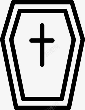 棺材死亡万圣节图标图标