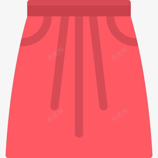 裙子衣服24件平的图标svg_新图网 https://ixintu.com 平的 衣服24件 裙子