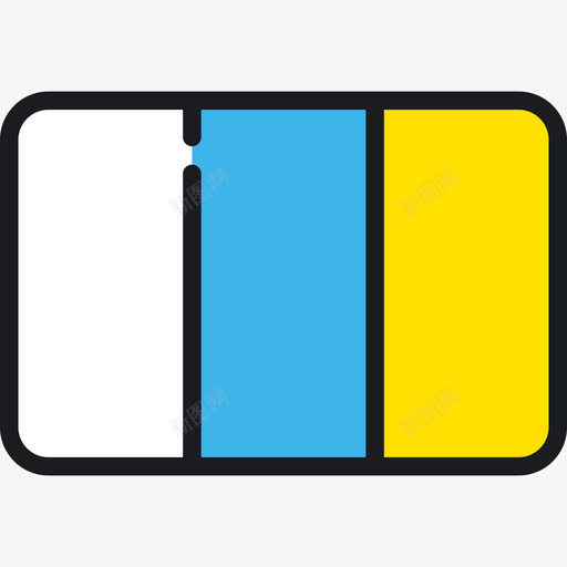 加那利群岛旗帜集合4圆角矩形图标svg_新图网 https://ixintu.com 加那利群岛 圆角矩形 旗帜集合4