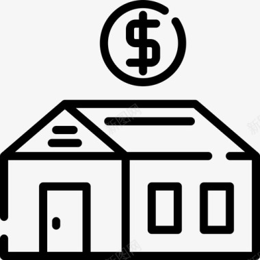 抵押贷款房地产22直系图标图标
