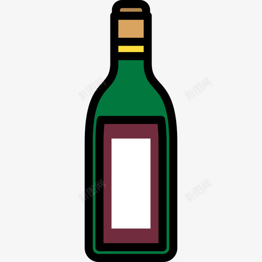 葡萄酒食品和饮料16线性颜色图标svg_新图网 https://ixintu.com 线性颜色 葡萄酒 食品和饮料16