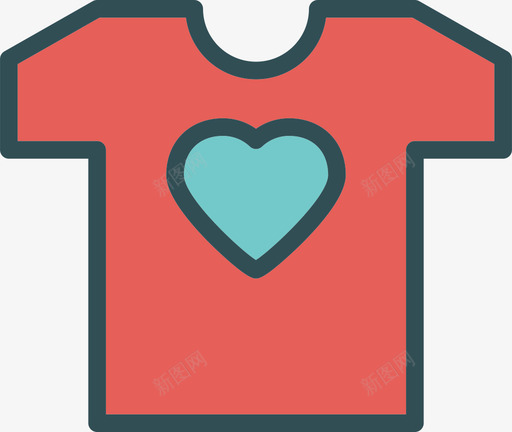衬衫love3线性颜色图标svg_新图网 https://ixintu.com love3 线性颜色 衬衫