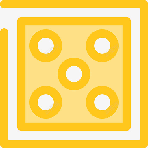 骰子形状10黄色图标svg_新图网 https://ixintu.com 形状10 骰子 黄色