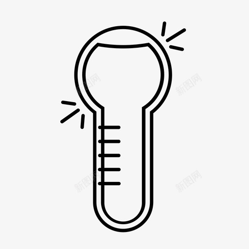 温度计热温度图标svg_新图网 https://ixintu.com 工作 温度 温度计 热