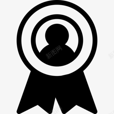 奖章投票奖励徽章2已填充图标图标