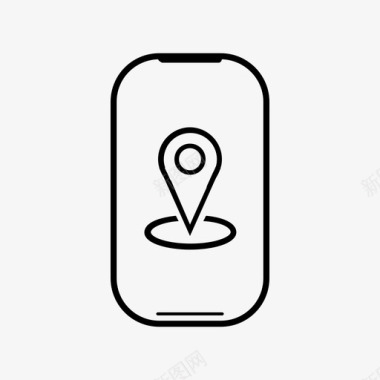 智能手机地图手机pin地图图标图标