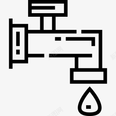 水滴生态学16线性图标图标