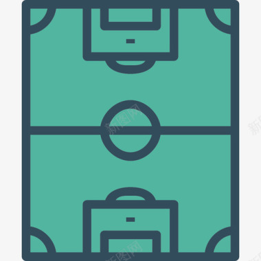 足球场足球3线颜色图标图标