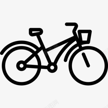 自行车嬉皮士直线型图标图标