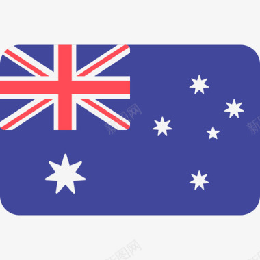 澳大利亚国际国旗6圆形矩形图标图标
