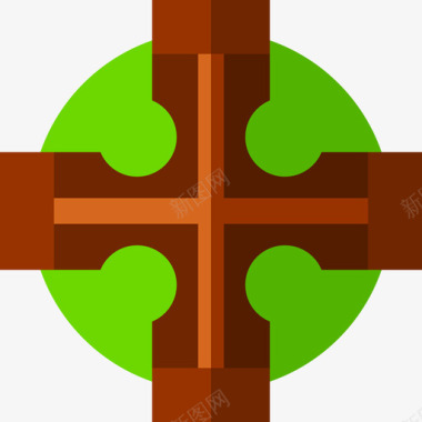 十字架圣帕特里克第五天平房图标图标