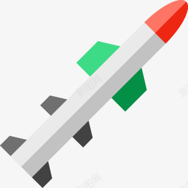 火箭武器5扁平图标图标
