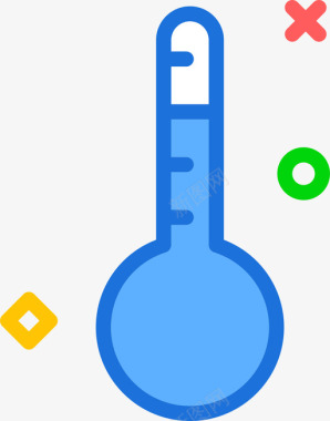 温度计天气33线性颜色图标图标