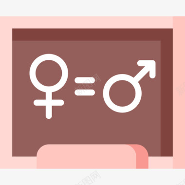 平等妇女节3平淡图标图标