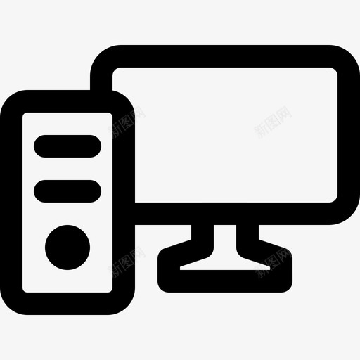 台式电脑电脑屏幕图标svg_新图网 https://ixintu.com 台式电脑 屏幕 技术 电脑 硬件和外设电脑