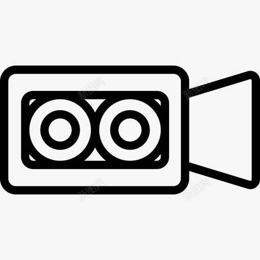 录像机摄影元件线性图标svg_新图网 https://ixintu.com 录像机 摄影元件 线性