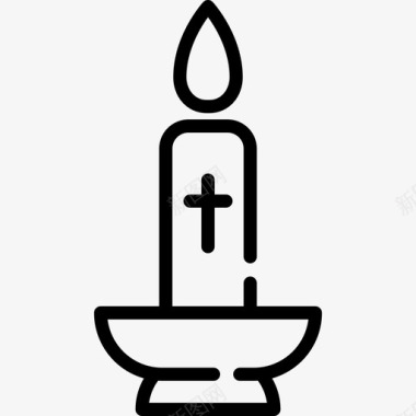 蜡烛复活节12直线型图标图标
