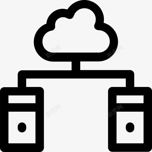 云计算云计算5线性图标svg_新图网 https://ixintu.com 云计算 云计算5 线性