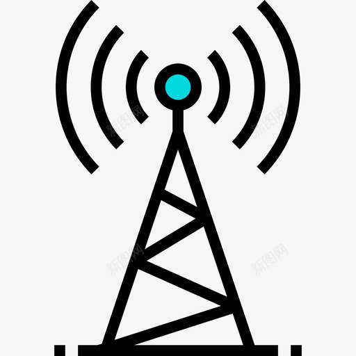 Wifi信号通信和媒体6线性颜色图标svg_新图网 https://ixintu.com Wifi信号 线性颜色 通信和媒体6