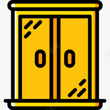 窗户结构8黄色图标图标