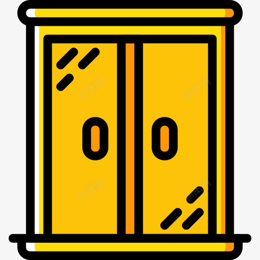 窗户结构8黄色图标svg_新图网 https://ixintu.com 窗户 结构8 黄色