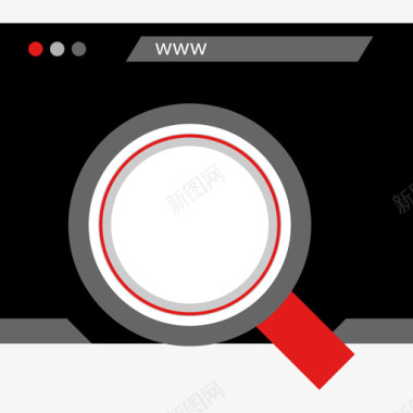 搜索网页23平面图标图标
