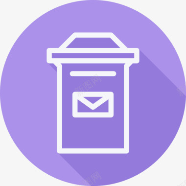 邮箱文本和电子邮件2扁平圆形图标图标