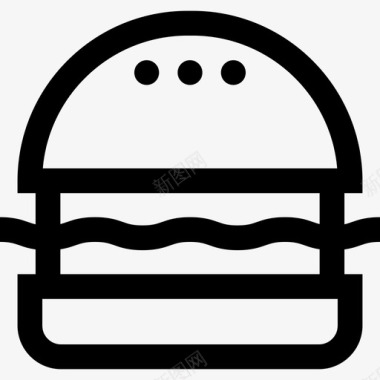 汉堡11号餐厅直系图标图标