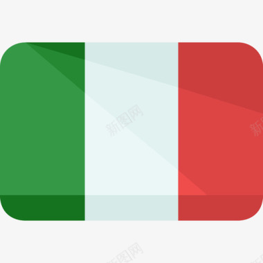 意大利国旗2平坦图标图标